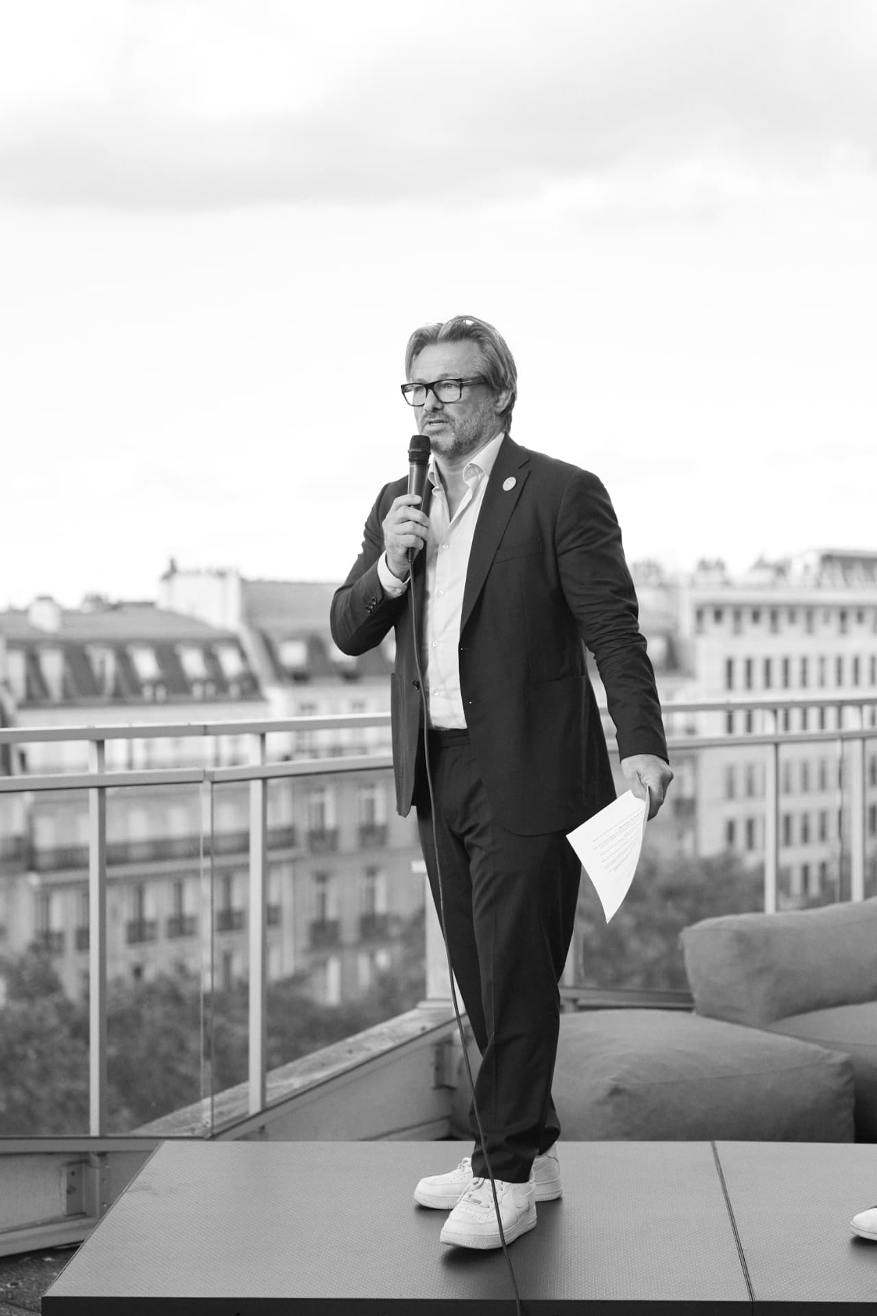 David Inquel lors d’une soirée de la Fondation 1% pour le Sport